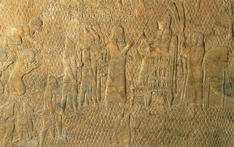 unknow artist Relief aus dem Palast des Konigs Sanherib von Assur in Ninive,Syrien(dessen Berater Ahiqar war) France oil painting art